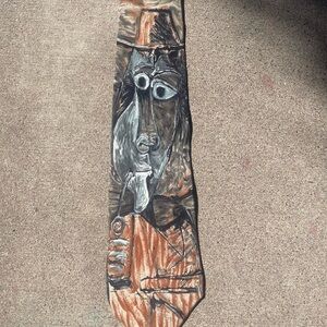 PICASSO Artistic Brown and Black Necktie